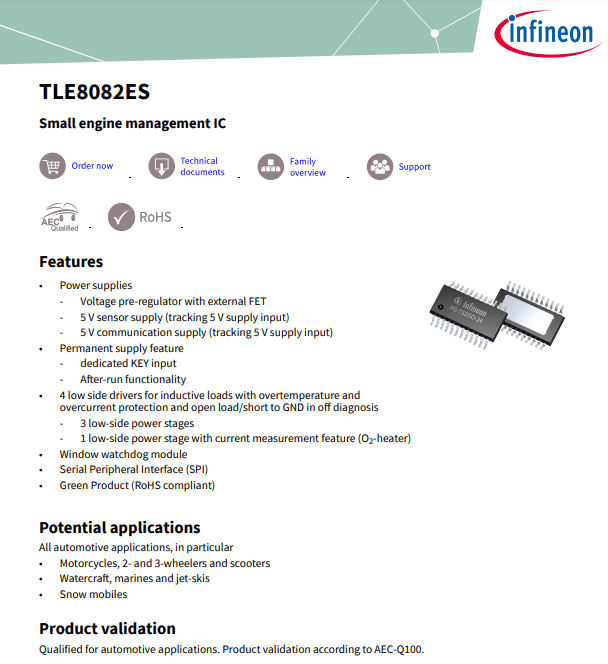 picture of tle8082esxuma1 data sheet